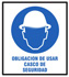 CARTEL DE OBLIGACION DE USAR PROTECCION CRANEANA (40X45)