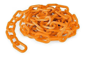 CADENA PLASTICA 8MM NARANJA FLUOR UCU0102PV